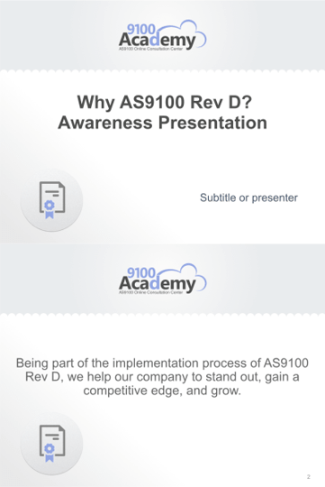 Why AS9100? – Awareness presentation