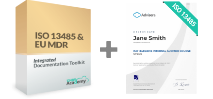 ISO 13485 & MDR Integrated Documentation Toolkit + ISO 13485 Internal Auditor exam