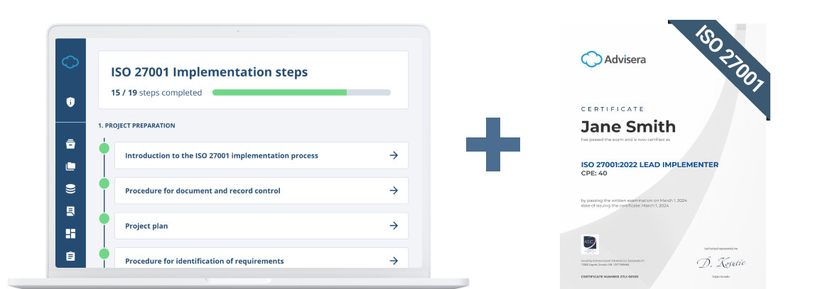 Conformio Advanced 2-year plan + ISO 27001 Lead Implementer exam